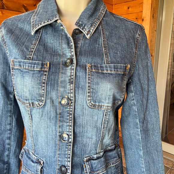 Small Denim Jean Blazer Jacket - Picture 2 of 6